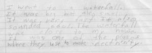 Anna writes about the waterfall
